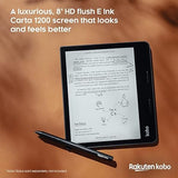 Kobo Sage | eReader | 8β HD Glare Free Touchscreen | Waterproof | Adjustable Brightness and Color Temperature | Blue Light Reduction | Bluetooth | WiFi | 32GB of Storage | Carta E Ink Technology