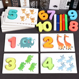 Wooden Arithmetic Digital Card