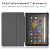 Kindle Fire HD10 (2021) Smartcase / Plain, Black Case - Dteck Brand