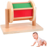 Musical spinning drum with mirror
