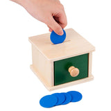 Wooden coin drawer (coins)
