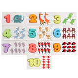Wooden Arithmetic Digital Card