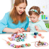 Wooden animals beads (67pcs)