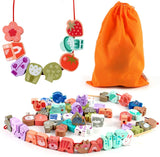 Wooden animals beads (67pcs)