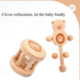 Wooden rattle set 5pcs-Newborn gifts