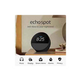 Amazon Echo Spot (2024 release), Smart alarm clock with vibrant sound + Alexa