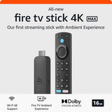 Fire TV Stick 4K MAX (2023) | Streaming device, supports Wi-Fi 6E, free & live TV without cable or satellite