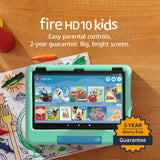 Fire HD 10 Kids (2023) - Case Colour: Green | Ages 3–7