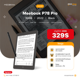 Meebook P78 Pro (2022) | 7.8” Eink Carta Screen 300PPI | Built-in Adjustable Colour Temperature Light | Android 11 - Grey