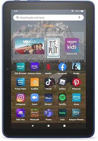 Amazon Fire HD 8 tablet, 8” HD Display, 64GB, 30% faster processor, designed for portable entertainment, (2022 release)