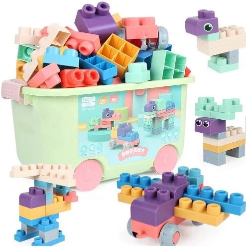 Silicone Stacking Blocks (50pcs with a storage)