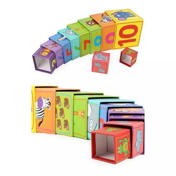 Puzzle animal stacking cube