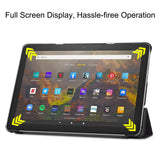 Kindle Fire HD10 (2021) Smartcase / Plain, Black Case - Dteck Brand