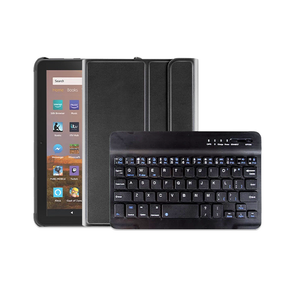 Keyboard/Case for Kindle Fire 8HD/8HD Plus (2020) & Fire 10HD (2019 ...